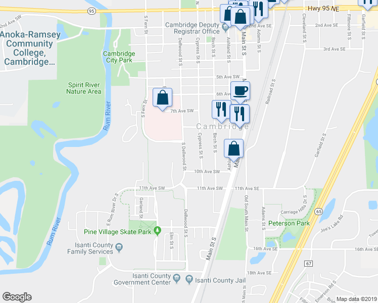 map of restaurants, bars, coffee shops, grocery stores, and more near 904 Dellwood Street South in Cambridge