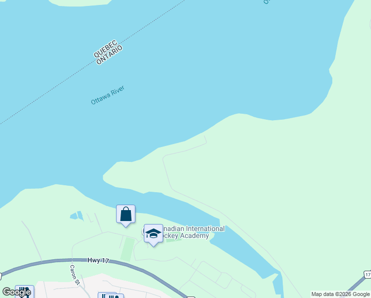 map of restaurants, bars, coffee shops, grocery stores, and more near 472 Pago Road in Clarence-Rockland