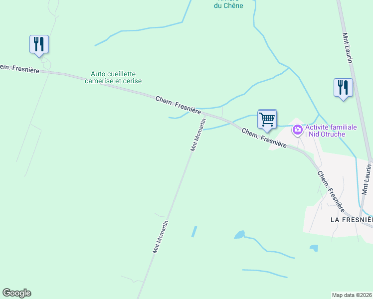 map of restaurants, bars, coffee shops, grocery stores, and more near 115 Montée Mcmartin in Saint-Eustache