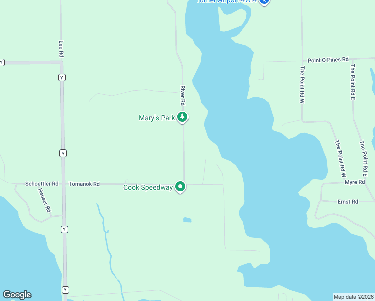 map of restaurants, bars, coffee shops, grocery stores, and more near 2081 River Road in Tomahawk