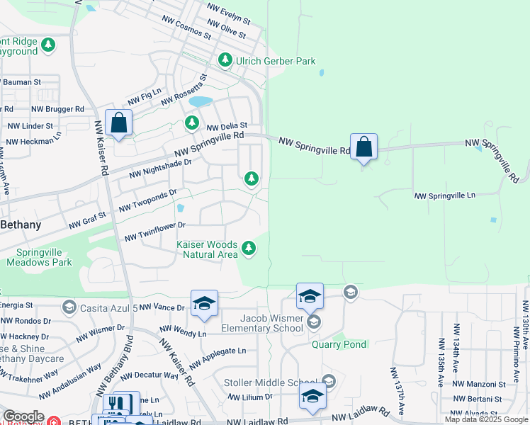 map of restaurants, bars, coffee shops, grocery stores, and more near 6348 Northwest Mcgregor Terrace in Portland