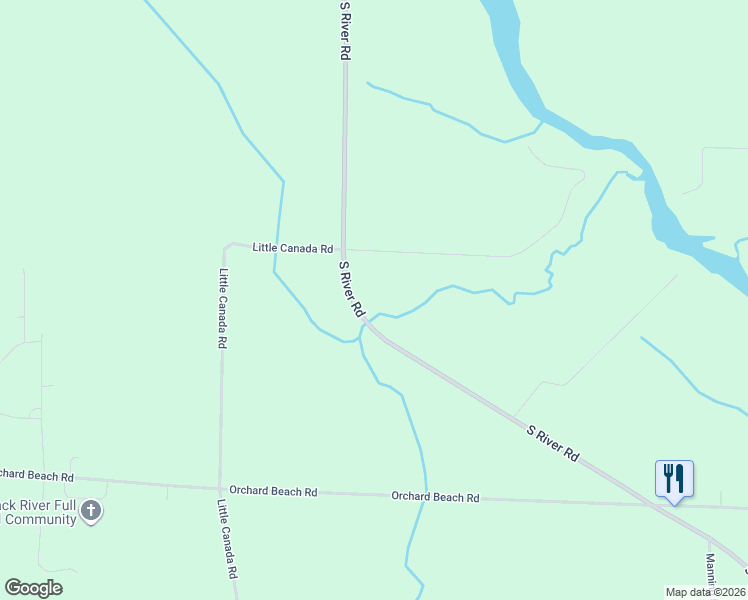 map of restaurants, bars, coffee shops, grocery stores, and more near 7490 South River Road in Cheboygan