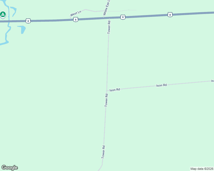 map of restaurants, bars, coffee shops, grocery stores, and more near 5314 Tower Road in Crandon