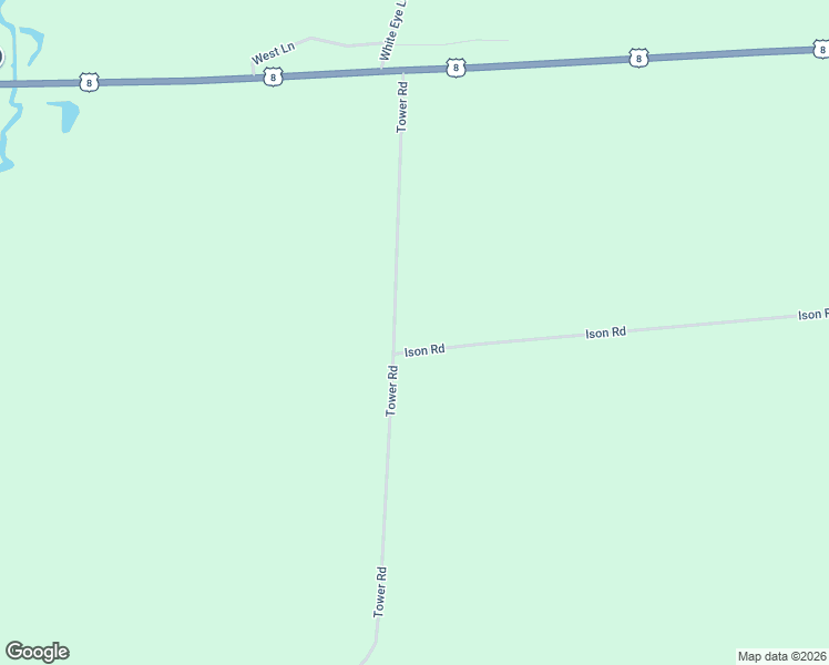 map of restaurants, bars, coffee shops, grocery stores, and more near 5314 Tower Road in Crandon