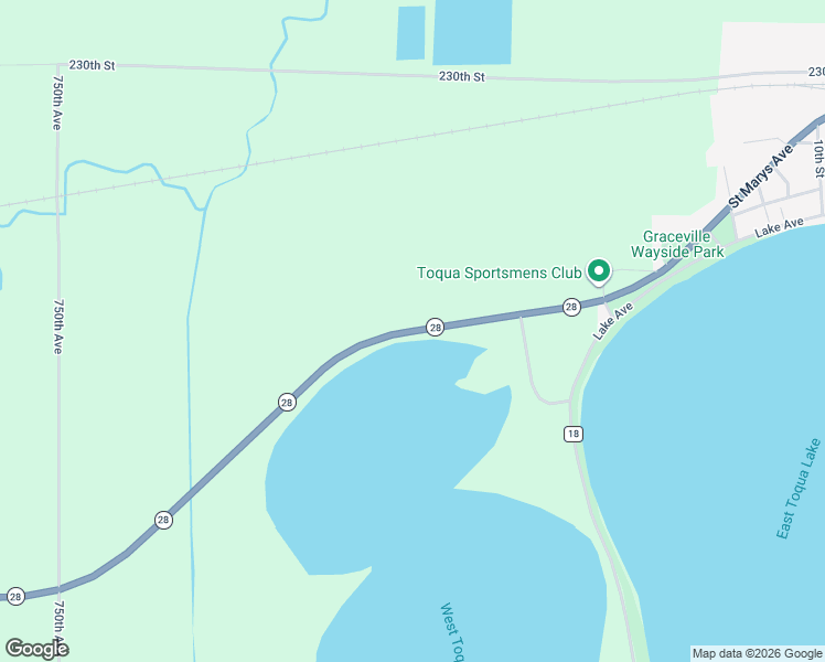 map of restaurants, bars, coffee shops, grocery stores, and more near Minnesota 28 in Graceville