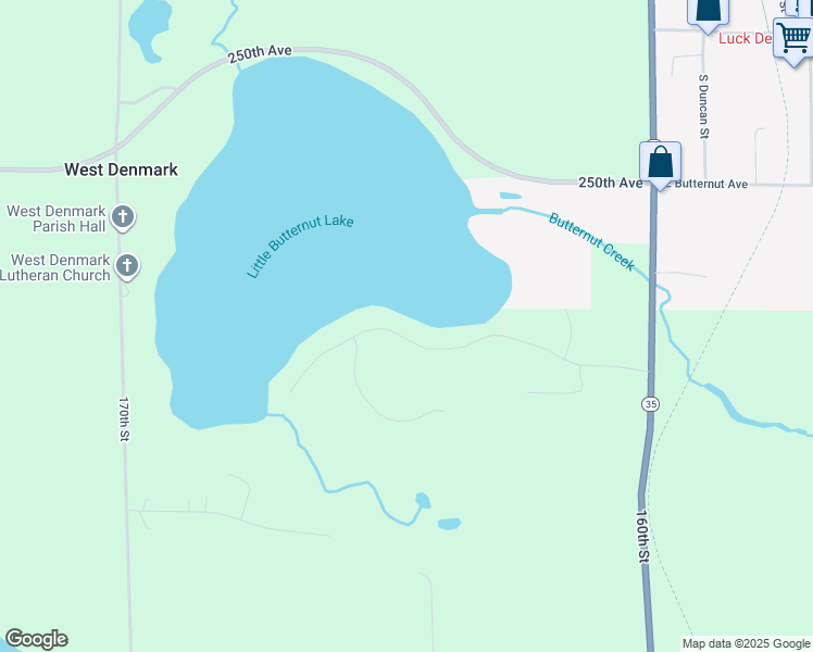 1647 Little Butternut Lake Lane, Luck WI Walk Score