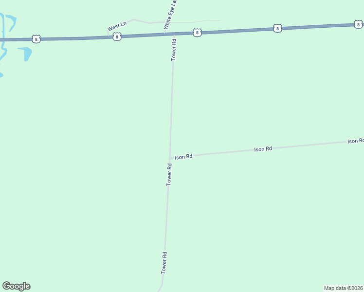 map of restaurants, bars, coffee shops, grocery stores, and more near 5314 Tower Road in Crandon