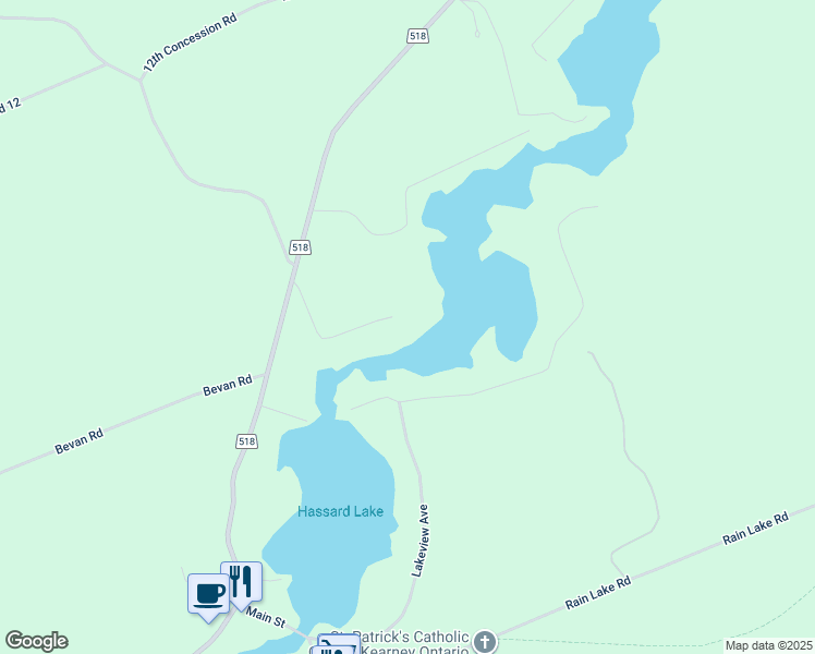 map of restaurants, bars, coffee shops, grocery stores, and more near 81 Rose Drive in Kearney