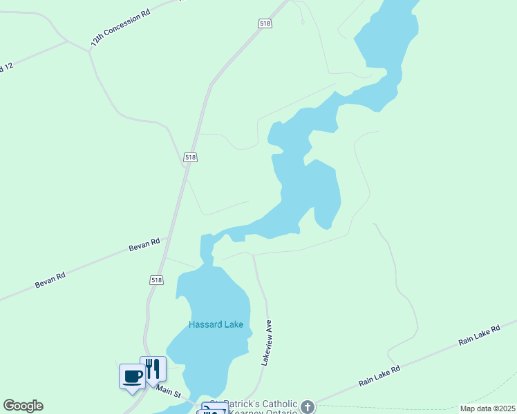 map of restaurants, bars, coffee shops, grocery stores, and more near 81 Rose Drive in Kearney