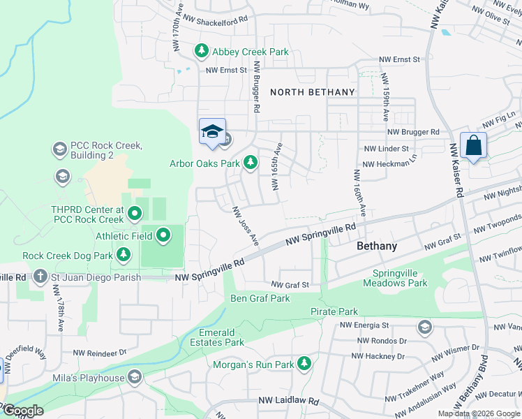 map of restaurants, bars, coffee shops, grocery stores, and more near 16652 Northwest Vetter Drive in Portland