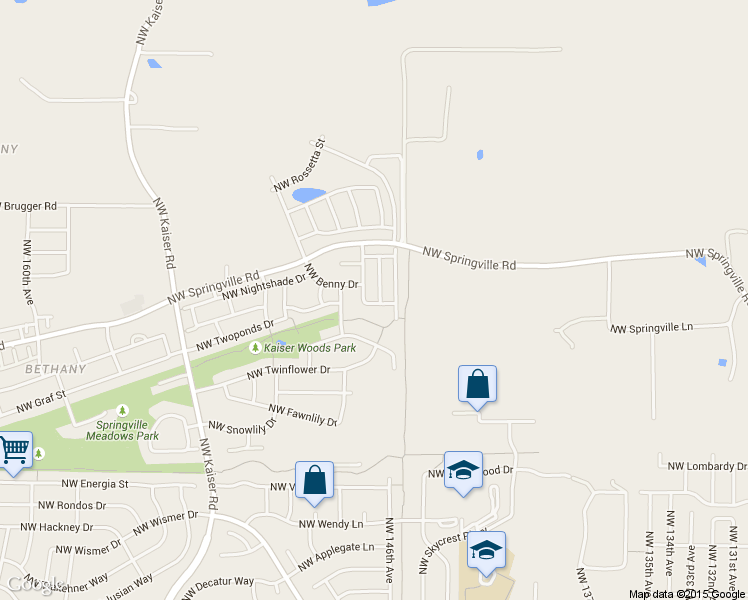 map of restaurants, bars, coffee shops, grocery stores, and more near 6529 Northwest Connery Terrace in Portland