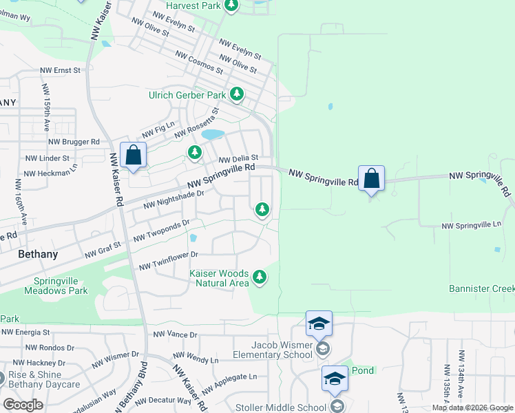 map of restaurants, bars, coffee shops, grocery stores, and more near 6529 Northwest Connery Terrace in Portland
