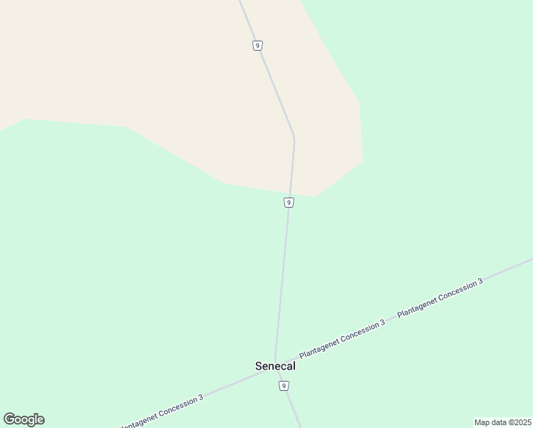 map of restaurants, bars, coffee shops, grocery stores, and more near County Road 9 in Plantagenet