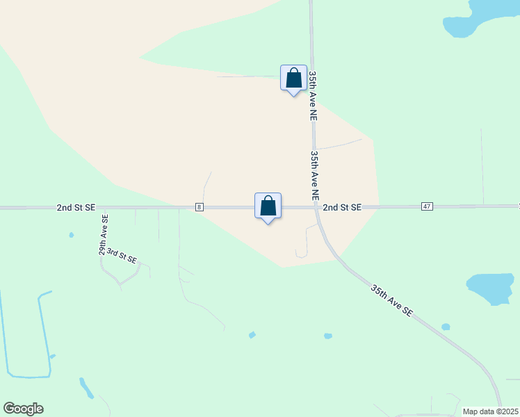 map of restaurants, bars, coffee shops, grocery stores, and more near 3285 County Highway 8 in St. Cloud