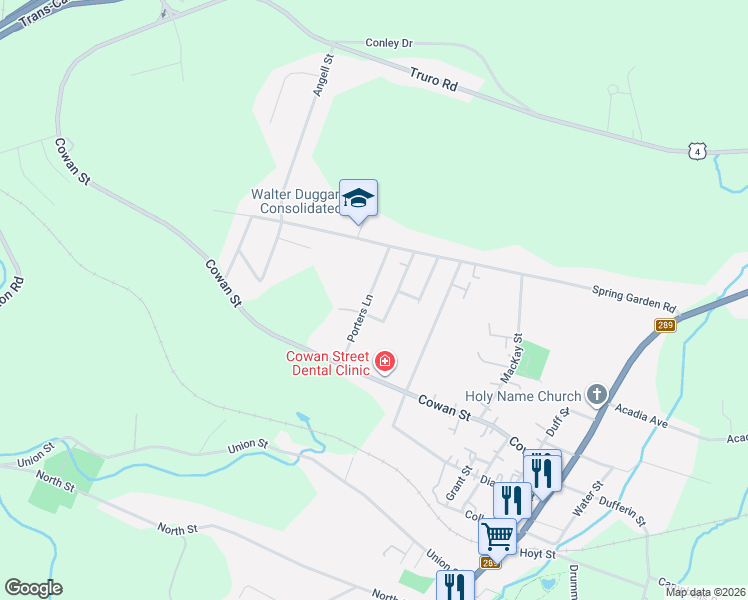map of restaurants, bars, coffee shops, grocery stores, and more near 1677 Porters Lane in Westville