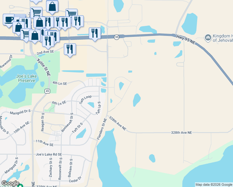 map of restaurants, bars, coffee shops, grocery stores, and more near 567 Alaska Loop in Cambridge