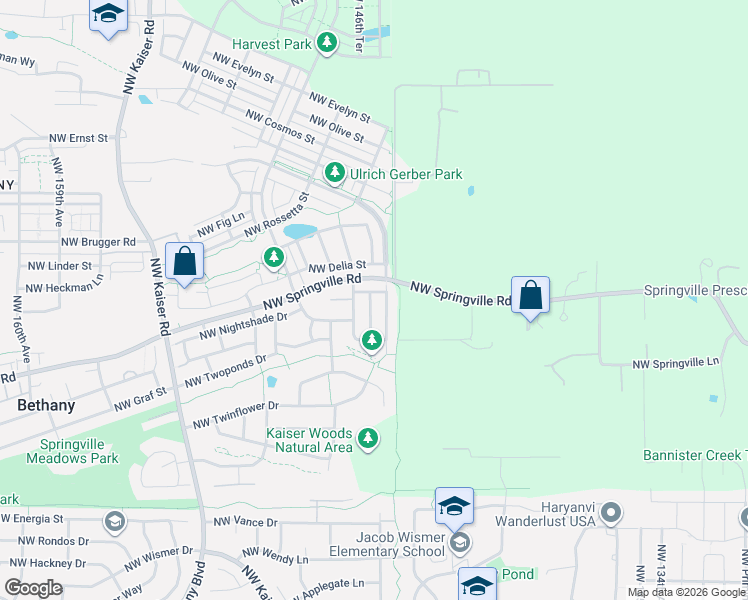 map of restaurants, bars, coffee shops, grocery stores, and more near 6529 Northwest Connery Terrace in Portland