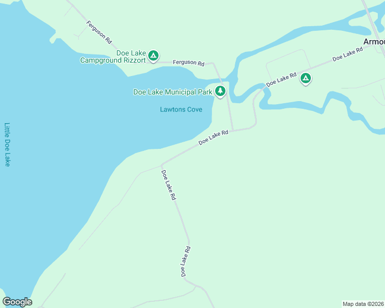 map of restaurants, bars, coffee shops, grocery stores, and more near 274 Doe Lake Road in Katrine