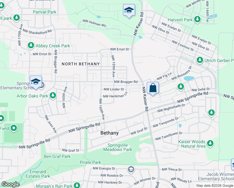 map of restaurants, bars, coffee shops, grocery stores, and more near 15877 Northwest Heckman Lane in Portland
