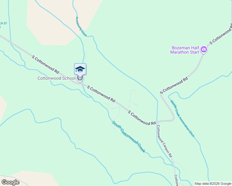 map of restaurants, bars, coffee shops, grocery stores, and more near 13011 Cottonwood Road in Bozeman