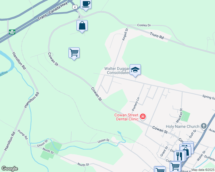 map of restaurants, bars, coffee shops, grocery stores, and more near 1672 Glenwood Drive in Westville