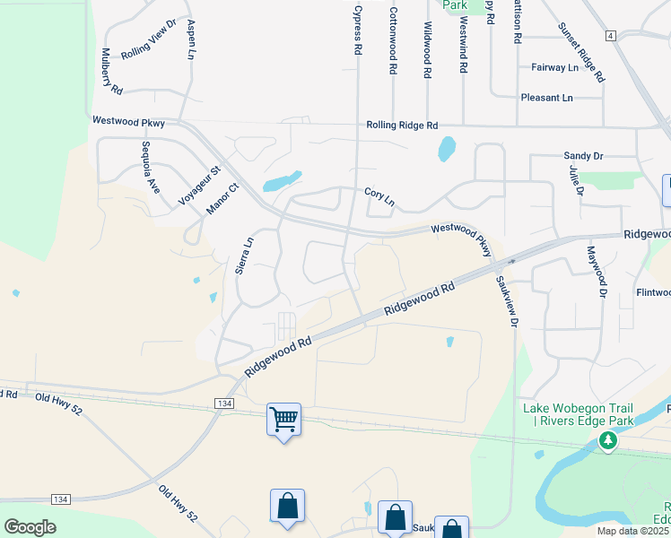 map of restaurants, bars, coffee shops, grocery stores, and more near 939 Cypress Road in Saint Cloud