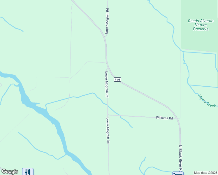 map of restaurants, bars, coffee shops, grocery stores, and more near 7703 Lower Mograin Road in Cheboygan