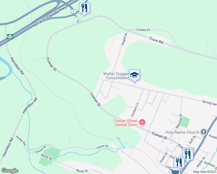 map of restaurants, bars, coffee shops, grocery stores, and more near 1672 Glenwood Drive in Westville