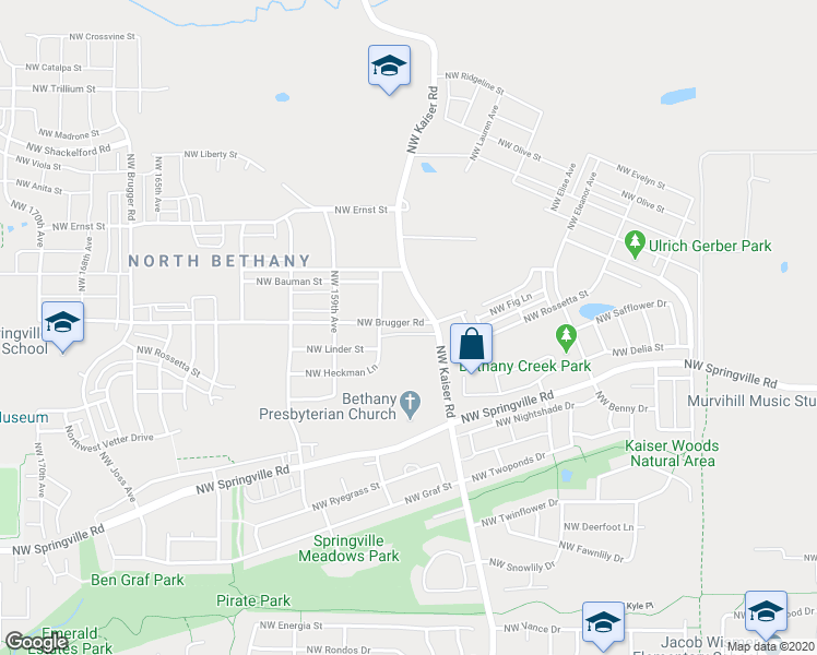 map of restaurants, bars, coffee shops, grocery stores, and more near 15660 Northwest Linder Street in Portland