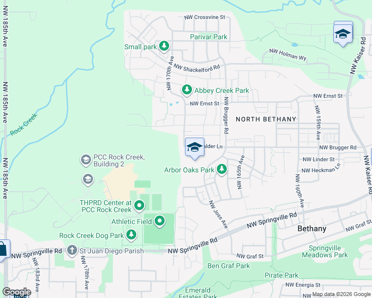 map of restaurants, bars, coffee shops, grocery stores, and more near 6655 Northwest Joss Avenue in Portland
