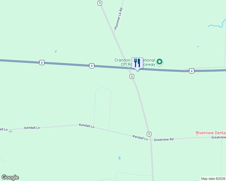 map of restaurants, bars, coffee shops, grocery stores, and more near 5473 County Road S in Crandon