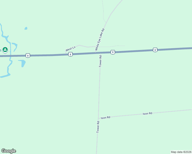 map of restaurants, bars, coffee shops, grocery stores, and more near 5425 Tower Road in Crandon