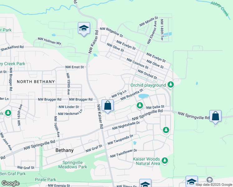 map of restaurants, bars, coffee shops, grocery stores, and more near 15192 Northwest Marianna Street in Portland