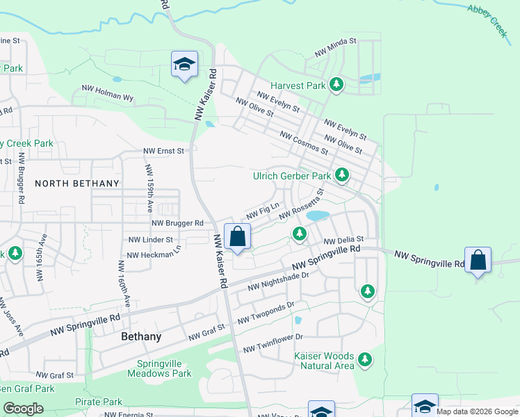 map of restaurants, bars, coffee shops, grocery stores, and more near 15192 Northwest Marianna Street in Portland