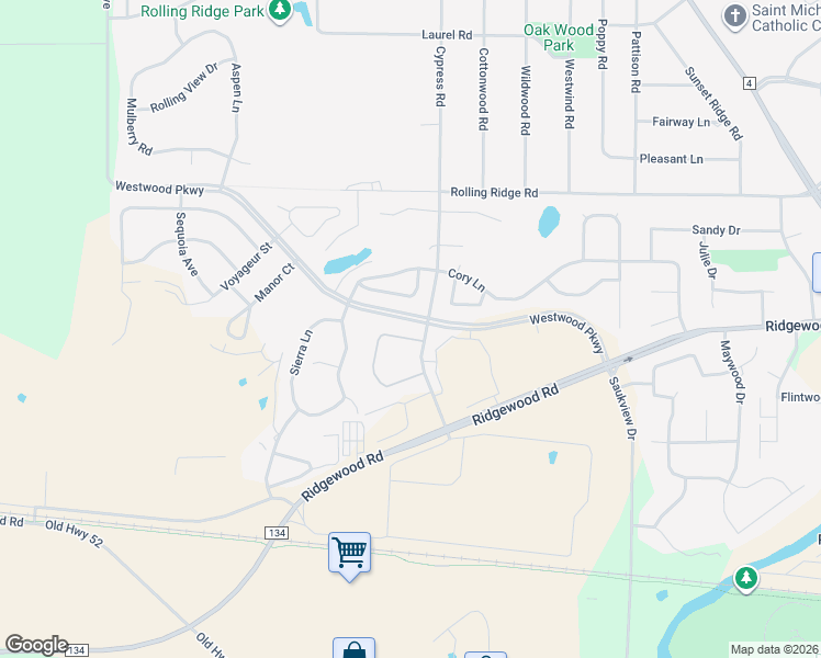 map of restaurants, bars, coffee shops, grocery stores, and more near 6355 Westwood Parkway in St. Cloud
