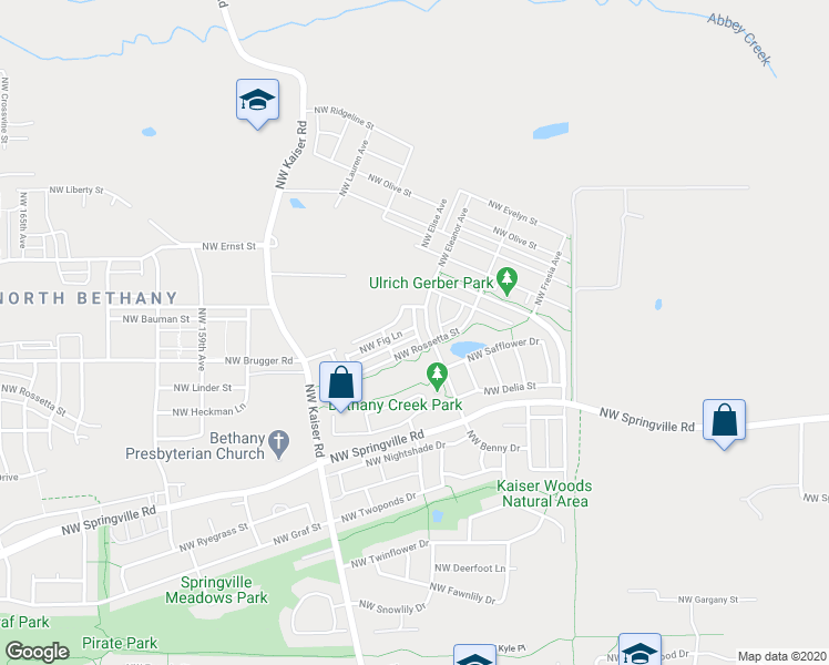 map of restaurants, bars, coffee shops, grocery stores, and more near 6983 Northwest Eleanor Avenue in Portland