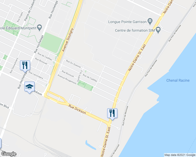 map of restaurants, bars, coffee shops, grocery stores, and more near 6027 Rue la Fontaine in Montréal