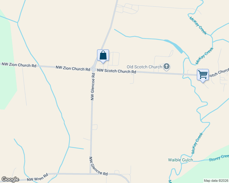 map of restaurants, bars, coffee shops, grocery stores, and more near 6342-6404 Northwest Glencoe Road in Hillsboro