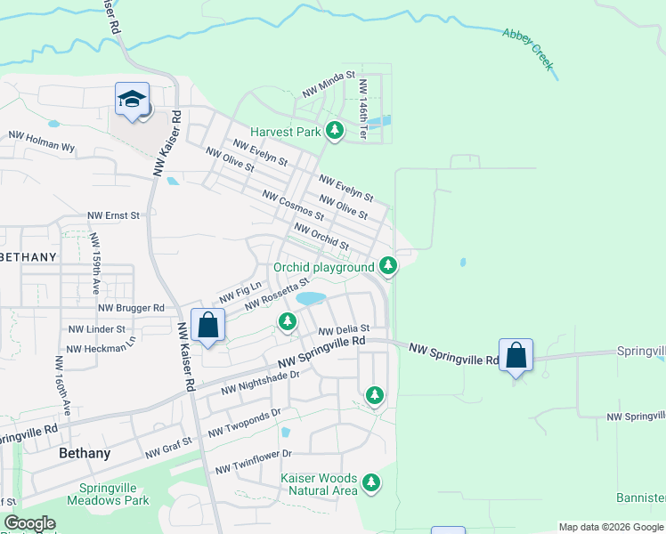 map of restaurants, bars, coffee shops, grocery stores, and more near 14740 Northwest Hydrangea Court in Portland