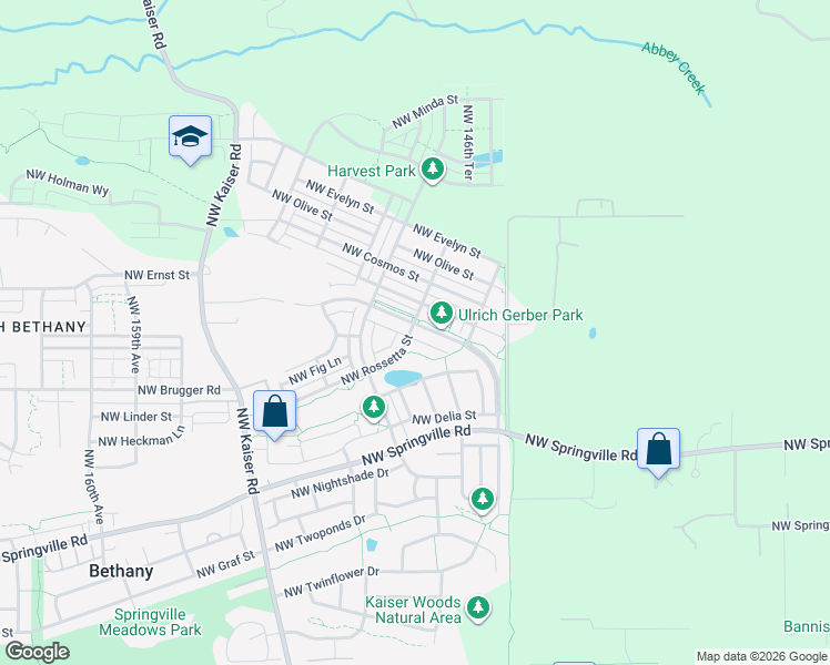 map of restaurants, bars, coffee shops, grocery stores, and more near 14923 Northwest Shackelford Road in Portland