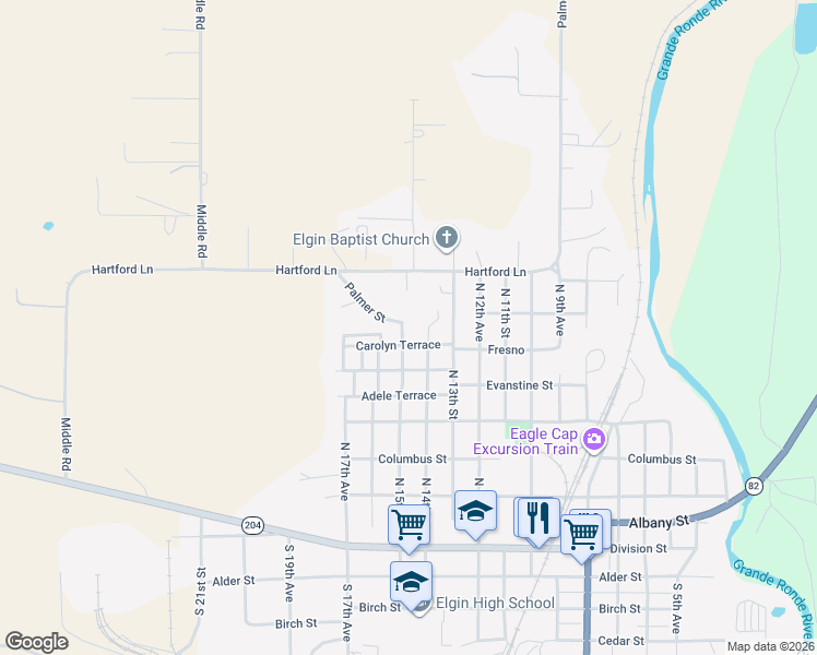 map of restaurants, bars, coffee shops, grocery stores, and more near 737 North 15th Avenue in Elgin