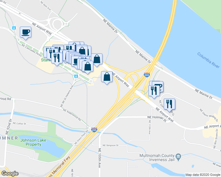 map of restaurants, bars, coffee shops, grocery stores, and more near 8 in Portland