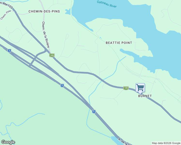 map of restaurants, bars, coffee shops, grocery stores, and more near 1373 Route 105 in Chelsea