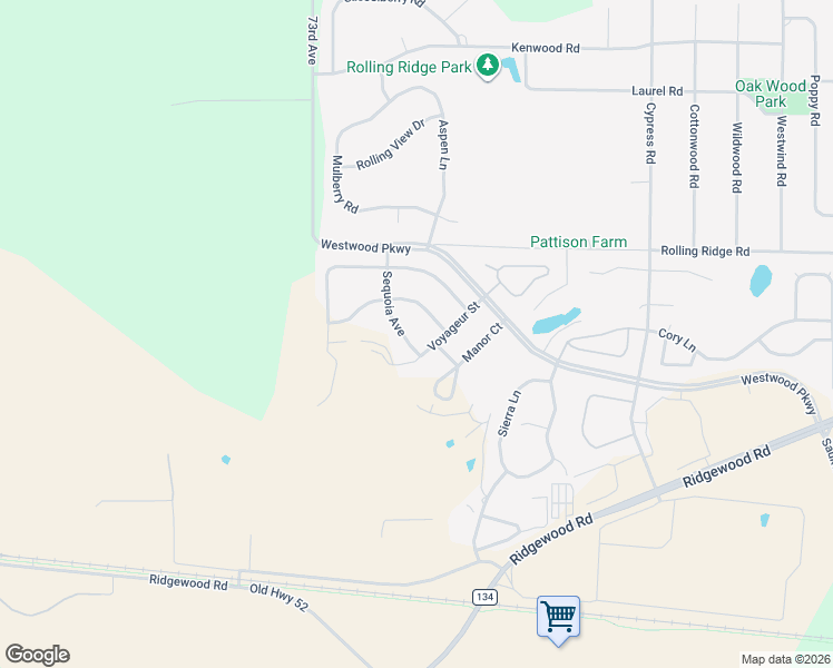map of restaurants, bars, coffee shops, grocery stores, and more near 6608 Yosemite Street in St. Cloud