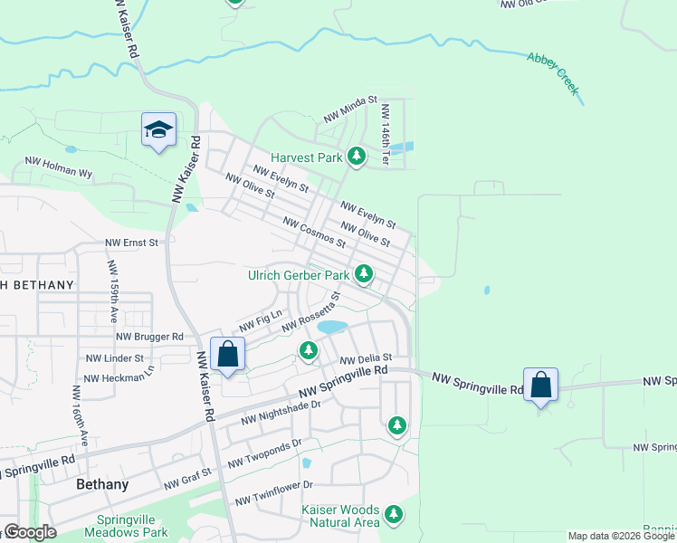 map of restaurants, bars, coffee shops, grocery stores, and more near 14923 Northwest Shackelford Road in Portland