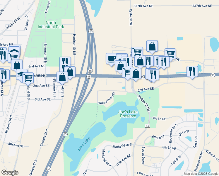 map of restaurants, bars, coffee shops, grocery stores, and more near 1434 2nd Avenue Northeast in Cambridge