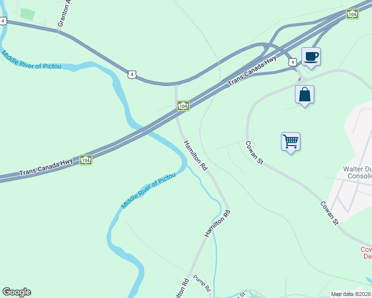 map of restaurants, bars, coffee shops, grocery stores, and more near 2719 Hamilton Road in Westville