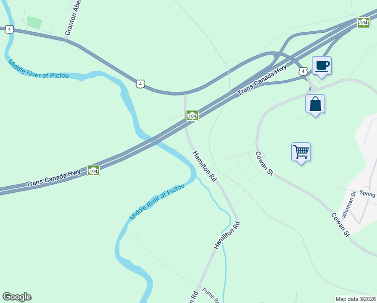 map of restaurants, bars, coffee shops, grocery stores, and more near 2719 Hamilton Road in Westville