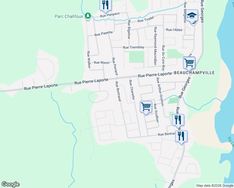map of restaurants, bars, coffee shops, grocery stores, and more near 324 Rue Bertrand in Gatineau