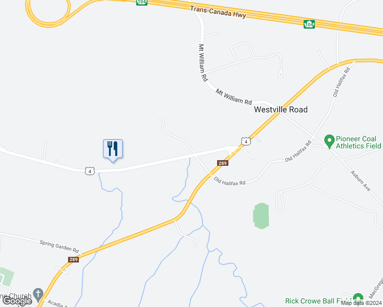 map of restaurants, bars, coffee shops, grocery stores, and more near 49 Mackeigan Road in Westville